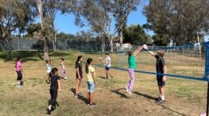 Abby Blake Leo Teaching Blocking to the Next Generation of Volleyball Players